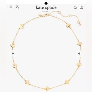 Kate Spade Spot the Spade Scatter Gold Necklace